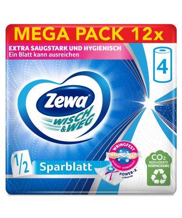 Zewa Wipe and Go Economy Sheet Kitchen Roll With Power-X Structure 48 Pieces 48 pieces (1 pack) white