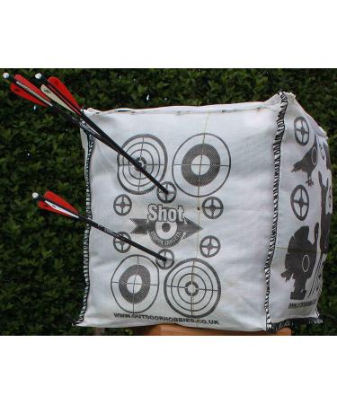 Shot Stoppa Fill-Yourself Archery Target Cube - Stops Arrows & Crossbow Bolts at 10ft - Easy 2-Finger Removal - Buy Online on SooperMarket.com