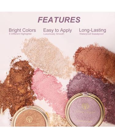 YOUNG VISION Baked Highlighter Powder Palette - Sheer Pearl Shimmer Highly Pigmented Face Makeup (0.19 Oz Pack of 1 - Buy Online on SooperMarket.com