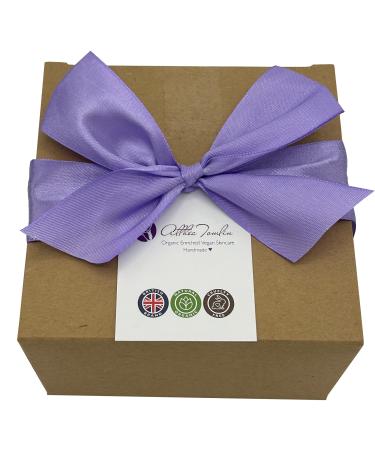 Mum lavender organic gift box for women lavender gift set lavender pamper box lavender gift with calming spray body cool gel body lotion gift boxed with ribbon and tag
