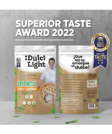 Erythritol 500gr 100% Natural Sweetener 0 Calories DulciLight Zero | Vegan Alternative | Enjoy Without Guilt | Ideal for The Keto Diet | DulciLight The Natural Taste of Sugar | - Buy Online on SooperMarket.com