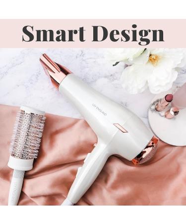 Lily England Lightweight Hair Dryer - Quiet & Powerful with Cold Setting, White & Rose Gold - Buy Online on SooperMarket.com