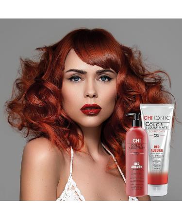 CHI Ionic Color Illuminate Conditioner - Red Auburn - 95% Natural - Sulfate, Paraben, and Gluten Free - 8.5oz - Buy Online on SooperMarket.com