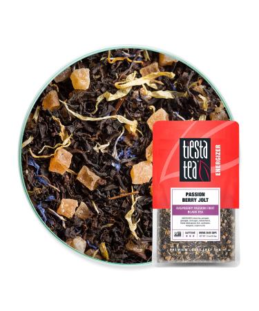 Tiesta Tea - Passion Berry Jolt, Loose Leaf Raspberry Passion Fruit Black Tea, High Caffeine, Hot & Iced Tea, 1.5 oz Pouch - 25 Cups, Natural, Flavored, Black Tea Loose Leaf 1.5 Ounce (Pack of 1)