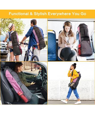 WARRIOR2 Yoga Mat Holder Carrier Backpack | Fits 1/2 Inch Thick Mat | Large Pockets & Water Bottle Holders | Purple Yoga Mat Bag for Men Women | Gym, Sport, Travel - Buy Online on SooperMarket.com