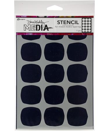 Ranger Dina Wakley Media Stencils 9"X6"-Big Squovals