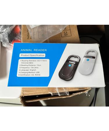 Tera Pet Microchip Reader Scanner RFID w/ OLED Display - Rechargeable & Portable - Supports EMID FDX-B - For Dog, Cat, Pig - Orange - Buy Online on SooperMarket.com