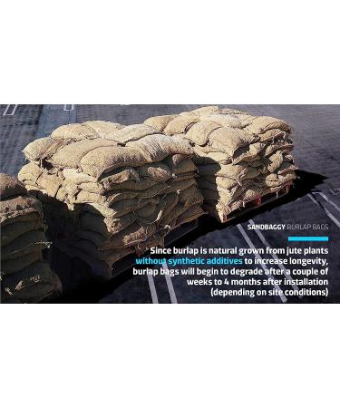 Burlap Sandbags 14 x 26 - 50lb Weight Capacity (5 Pack) | Flood Barrier, Tent Sandbags | Sandbaggy - Buy Online on SooperMarket.com