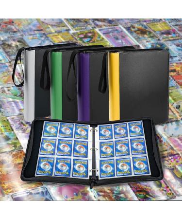 CLOVERCAT Waterproof Trading Card Binder - 720 Double-Sided Pocket Album for Pokmon, Yugioh, MTG and Other TCG - Expandable Display Holder (Dark Blue Edge, Black) - Buy Online on SooperMarket.com