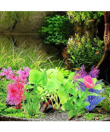 Buy Mhymx 5-Piece Colorful Artificial Aquarium Plants - Perfect Decoration for Aquariums & Reptile Terrariums | International Shipping Available - Buy Online on SooperMarket.com