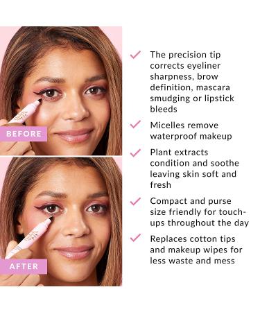 Quick Flick Quick Fix Makeup Eraser Pen - Portable Mistake Corrector with Micellar Water for Mascara and Eyeliner Touch Ups - Buy Online on SooperMarket.com
