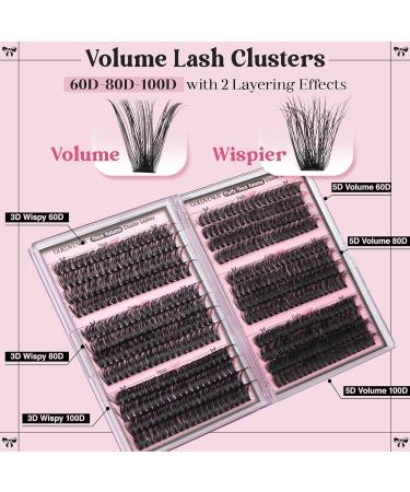 Goddvenus Lash Clusters - 480pcs Mixed Styles 14-20mm | Fluffy Wispy D Curl Faux Mink Eyelash Extensions | Waterproof DIY Volume Lashes - Buy Online on SooperMarket.com