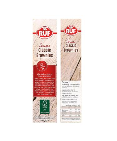 Ruf American Chocolate Brownies - Juicy Vegan 8 Pack with Baking Pan & Recipe Tips for Cheesecake Brownies - Buy Online on SooperMarket.com