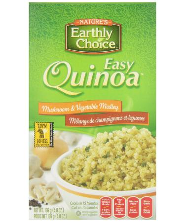 Nature's Earthly Choice Easy Quinoa Mushroom and Vegetable Medley - Melange de champignons et legumes 4.9 Ounce 6-Pack