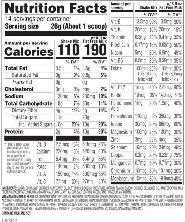 SlimFast French Vanilla Meal Replacement Shake Mix - 10g Protein - 14 Servings (Pack of 1) - Buy Online on SooperMarket.com