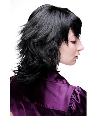 WIG ME UP 8019-2 Black Straight Layered Wetlook Wig - International Shipping Available - Buy Online on SooperMarket.com