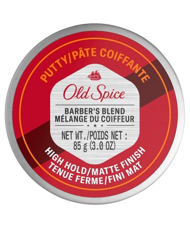 Old Spice Hair Styling Putty for Men High Hold/Matte Finish Barber's Blend Infused with Aloe 3 Ounce