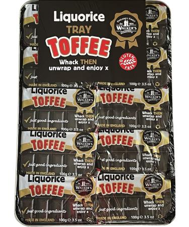 Walkers Liquorice Toffee Tray - 10 x 100g slabs individually wrapped bars