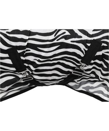 RL24 Zebra Flying Ceiling Horse Blanket | Tear-Resistant Fine-Meshed WeideDecke | Insect Protection & Extra Long Pages | Outdoor Use | 125cm Black & White - Buy Online on SooperMarket.com
