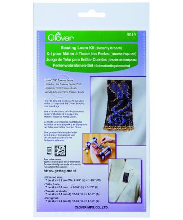 Clover 9919 Beading Loom Kit, Butterfly Brooch
