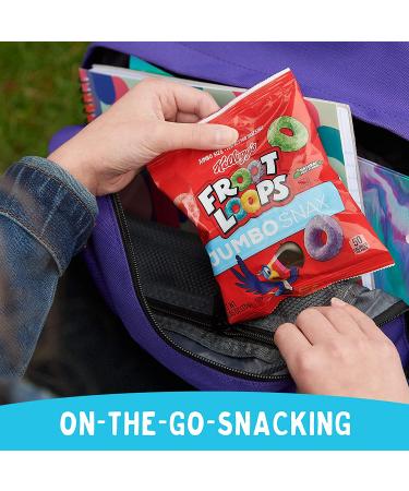Kellogg's Froot Loops Jumbo Snax Cereal Snacks Original 12 Count - Pack of 4 | On-the-Go Snacks - Buy Online on SooperMarket.com