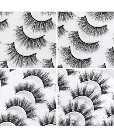 MAANGE 3D Faux Mink Eyelashes Set - 20 Pairs Reusable, Handmade, Natural & Dramatic Styles - Buy Online on SooperMarket.com