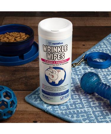 Squishface Wrinkle Wipes 6x8 Large Chlorhexidine Dog Wipes - Anti-Itch, Deodorizing, Tear Stain Remover for English Bulldog, Pugs, Frenchie, Bulldogs & More! - Buy Online on SooperMarket.com