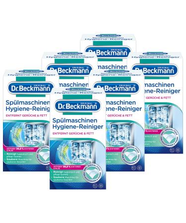 Dr.Beckmann dishwasher hygiene cleaner |Removes residues fat and unpleasant smellsIncluding special cleaning cloth 6x 75 g 6 x 75 g single