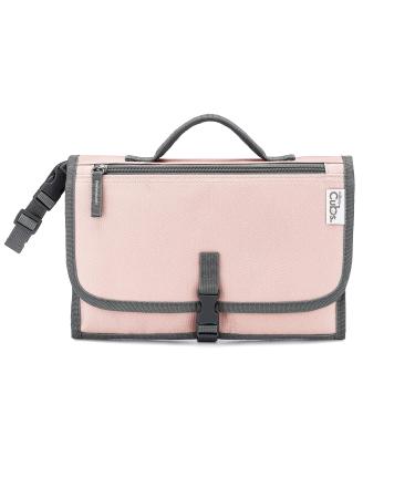 Baby Changing Mat Newborn Essentials Portable Travel Pad Station Baby Changing Unit Nappy Baby Wipes Creams Toilet Roll Pillow Bag Gifts for Mum and Dad by Comfy Cubs (Pink Blush Large) Large Pink Blush