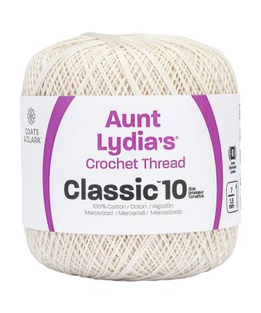 Aunt Lydia Classic Crochet Thread  1 Pack  Antique White  1200 Foot