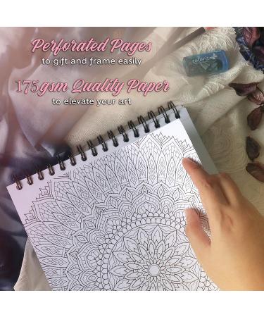 ColorIt Mandalas Volume VIII Adult Coloring Book - 50 Floral & Geometric Designs - Spiral Binding - Lay Flat Hardcover - USA Printed - Buy Online on SooperMarket.com