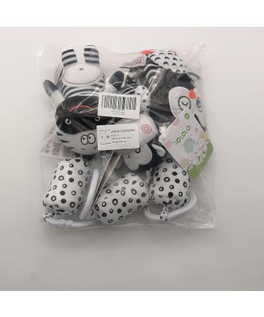 Eikada Baby Rattling Toys - High Contrast Black & White Newborn Plush Toys for Car Seat Baby Bed & Stroller (3 Pack) - Buy Online on SooperMarket.com