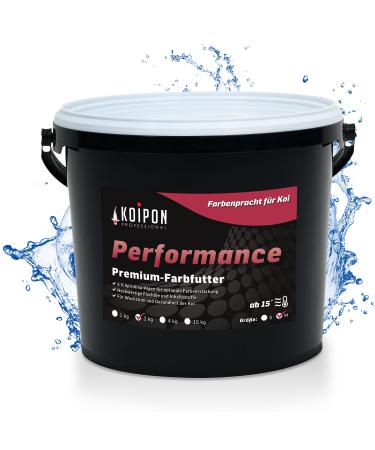 Koipon Performance 2 kg of summer for color floating 6% spirulina pond lining 6 mm pellets koiifutter suitable as goldfish feed 2 kg (1 Pack)