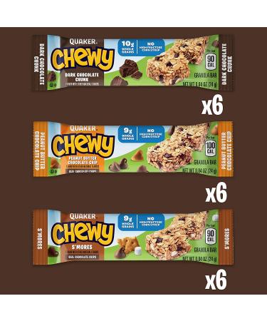Quaker Chewy Granola Bars Variety Pack - 18 Count | Delicious Snack Bars - Buy Online on SooperMarket.com