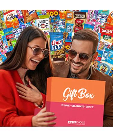 Snack Box Care Package - 40 Count Variety Pack | Cookies, Chips, Candy & More - Perfect Gift for Students & Office - Buy Online on SooperMarket.com