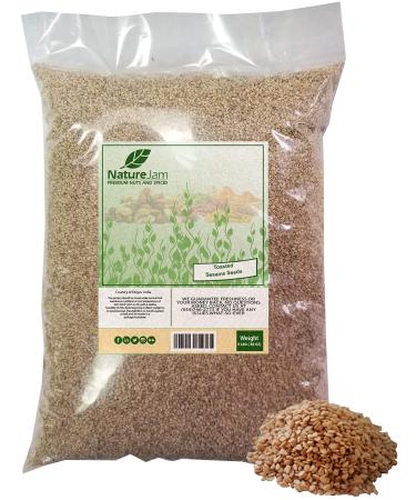 Toasted Sesame Seeds Natural 5 Pounds Bulk Bag-Heat Sealed for Freshness
