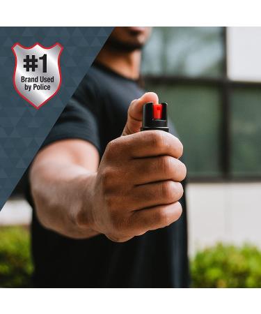 SABRE RED Compact Pepper Spray 2-Pack | Maximum Police Strength OC Spray with UV Dye | 10-Foot Range | Quick Access Belt Clip | Small and Easy to Carry | Black - Buy Online on SooperMarket.com