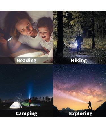 JARDLITE LED Emergency Handheld Flashlight 4 Pack - 5 Modes, Adjustable Focus, Water Resistant - Best Tactical Torch for Hurricane, Camping, Dog Walking - Buy Online on SooperMarket.com