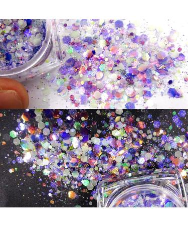 12 Colors Night Glow Chunky Glitters for Nails, Crafts & Makeup - Neon Powder Sequins for Resin & Festival Fun - Buy Online on SooperMarket.com