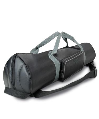 USA Gear Padded Tripod Case Bag - Holds Tripods from 21 to 35 inches - Adjustable Size Extension, Storage Pocket and Shoulder Strap for Professional Camera Accessories and Photo Carrying Needs Black and Grey