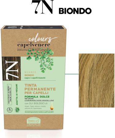 Helan Maidenhair Colours Natural Permanent Hair Dye Sweet Formula 7N Blonde Easy Odourless Hair Colour Kit Excellent Coverage White Hair Ammonia and Alcohol Free Hair Dye - Buy Online on SooperMarket.com