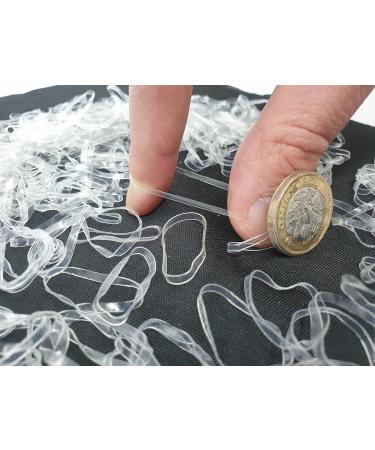 700 Clear Small Elastic Hair Bands - Hair Elastics for Styling - Pack of 700 - Buy Online on SooperMarket.com