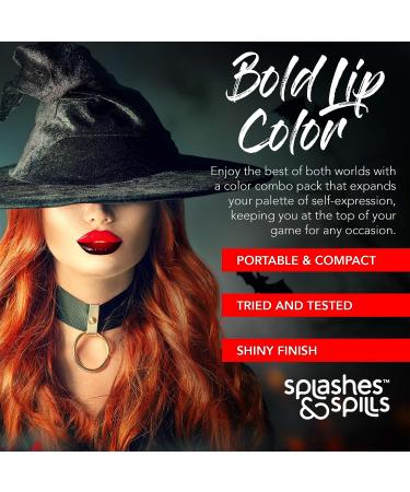 Red & Black Lip Gloss - Luxurious Vibrant Color with Full Coverage and Shiny Finish - Buy Online on SooperMarket.com