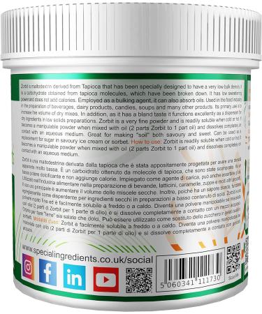 Zorbit Tapioca Maltodextrin 250g - Premium Quality Vegan, Non-GMO, Gluten-Free - Recyclable Container - Pack of 1 - Buy Online on SooperMarket.com