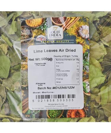 Old India Lime Leaves 500g - Premium Air Dried Lime Leaves for Culinary Delights - Buy Online on SooperMarket.com