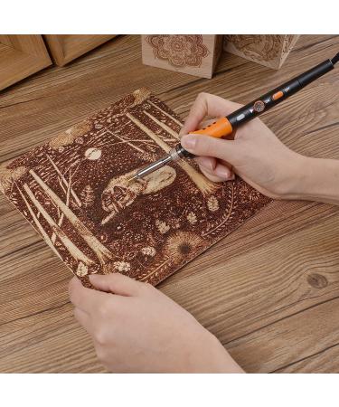 72 pcs Wood Burning Kit with Adjustable Temperature | Pyrography Pen for DIY Crafts | Wood Burner Tools Set for Adults & Beginners - Buy Online on SooperMarket.com
