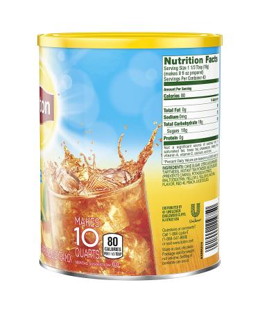 Lipton Peach Iced Tea Mix - 10 qt | Refreshing and Delicious Flavor - Buy Online on SooperMarket.com