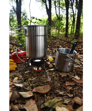 DZRZVD Camping Cups and Mugs Pot Set - 304 Food Grade Stainless Steel - Outdoor Cookware with Vented Lid - 33oz + 24oz - for Backpacking, Picnic, Hiking - Buy Online on SooperMarket.com