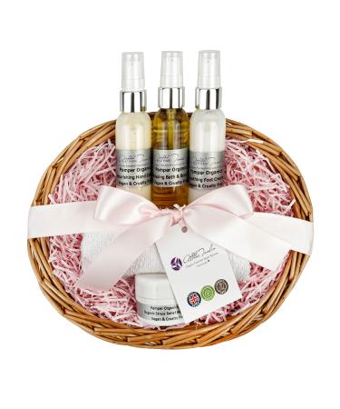 Mothers Day vegan pamper set for mums pamper gift basket women vegan pamper kit pamper gift set for mums mum birthday gifts hand cream and foot cream set relaxing body oil stress balm