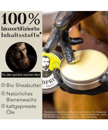 Beardpride Beard Balm - Original Beard Care with Natural Shea Butter | 55g | Perfect Gift for Men | International Shipping Available - Buy Online on SooperMarket.com